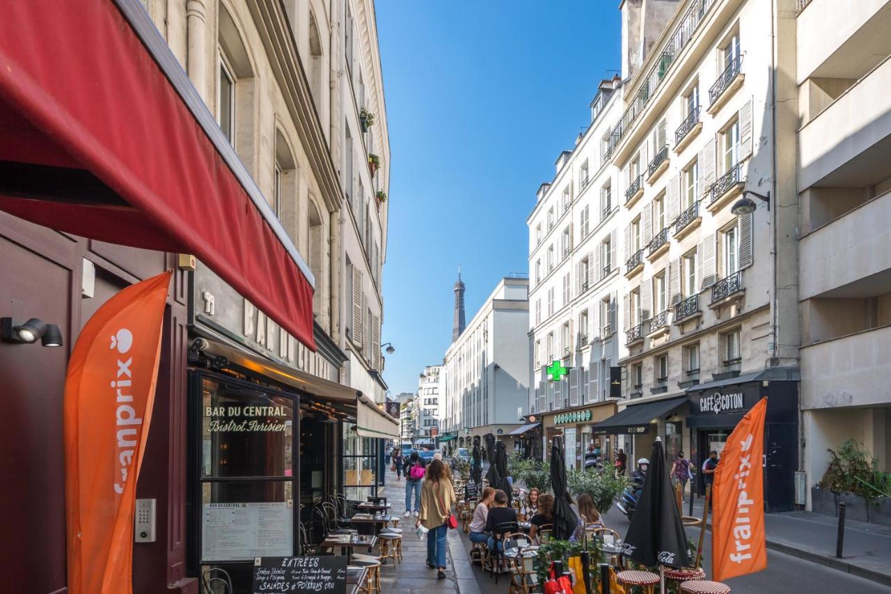 Happy Days - Eiffel Studio & Terrasse Apartment Paris Bagian luar foto